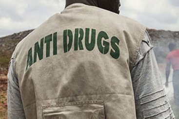 Drug squad officer in Monrovia, Liberia